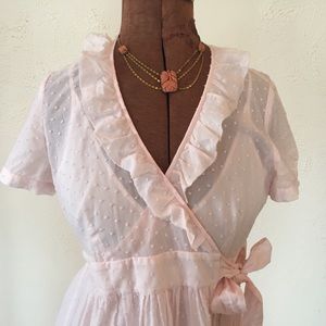 J. Crew Swiss Dot Fontana Dress Pale Pink Size 6